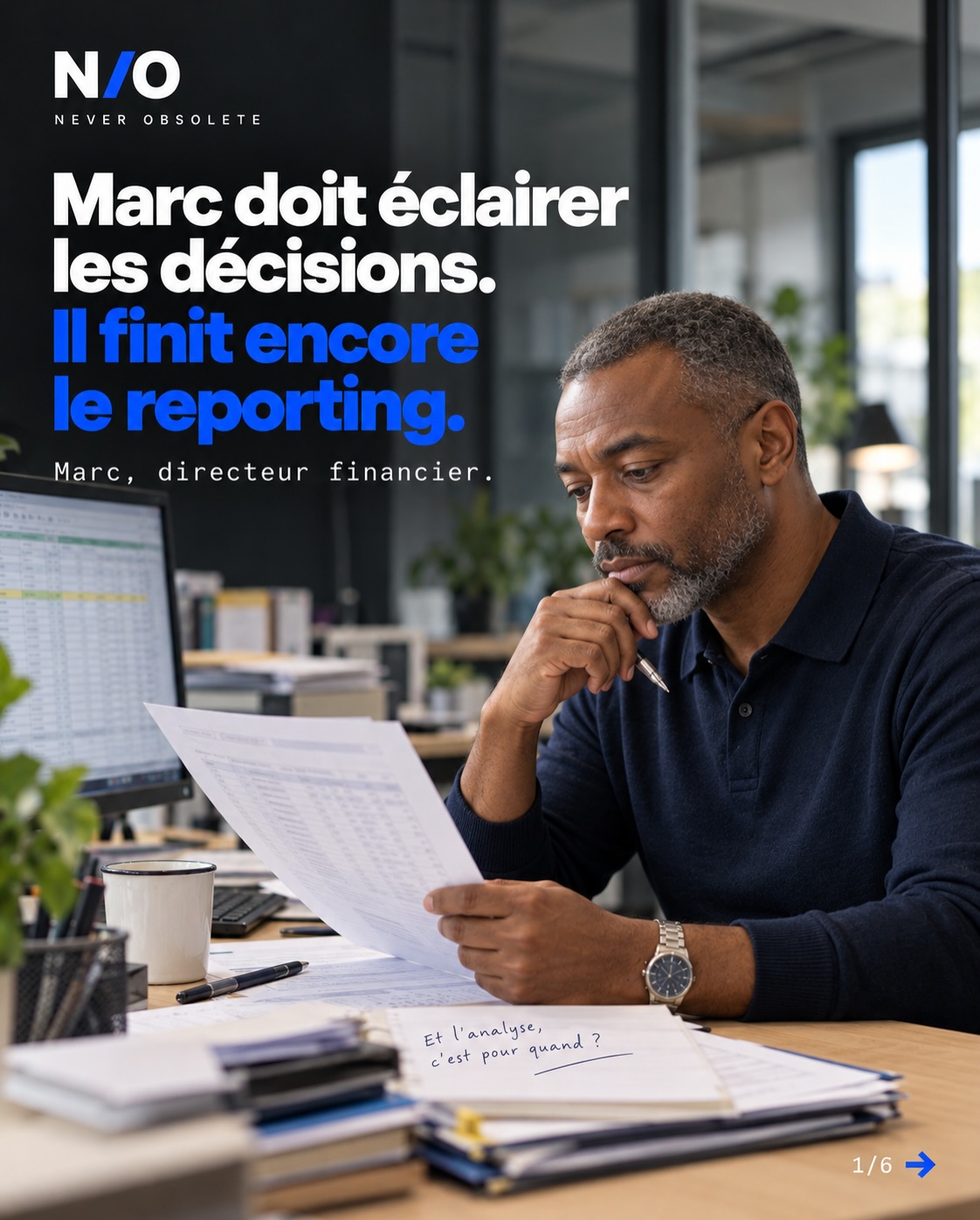 « Les chiffres sont prêts. »
« Très bien, Marc. Et tu nous conseilles quoi ? »

Petit silence.

Marc a passé sa semaine à consolider les données, vérifier les écarts et refaire les tableaux.

L’analyse ? Il comptait la faire entre deux réunions.

C’est le piège : passer tellement de temps à produire le reporting qu’il n’en reste plus pour en tirer des décisions.

Et pendant ce temps, on lui demande d’être « plus stratégique ». 🙃

Marc voit bien ce que l’IA pourrait lui apporter. Mais avec des données financières et des décisions qui engagent l’entreprise, il veut une méthode qu’il peut vérifier.

Avec Never Obsolete, il part de son quotidien : préparer une analyse d’écarts, explorer des scénarios de trésorerie, structurer une synthèse pour la direction.

Il teste. Il contrôle. Il mesure le temps gagné.

Pour avoir enfin le temps de répondre à la vraie question :
« Et maintenant, qu’est-ce qu’on fait ? »

👉 Ton métier aussi déborde de tâches qui t’empêchent de prendre du recul ? Commence par ton scan gratuit en 3 minutes. Lien en bio.

#NeverObsolete #DAF #DirectionFinancière #intelligenceartificielle
